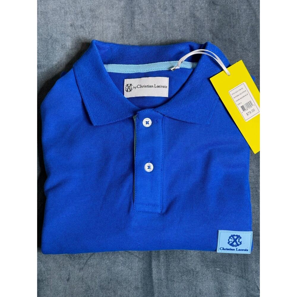 Christian Lacroix Mens Polo Short Sleeve Blue Small